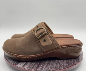 Born Mules Womens 43 US 11 Banyan Suede Leather Slip On Comfort Buckle Shoes - Picture 1 of 11