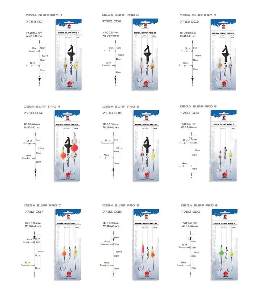DEGA Surf-Pro Rig Brandungsvorfach Plattfischvorfach Brandungs-System Flunder - Bild 1 von 1