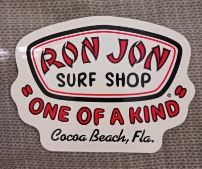 Ron Jon Surf Shop "One of a Kind" Cocoa Beach, Florida Sticker/Decal..New