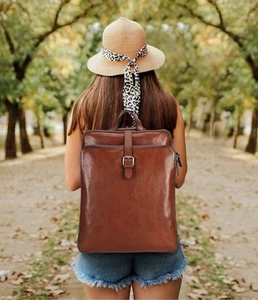 Banuce Stylish Convertible Full Grain Italian Leather Backpack Purse for Women - Picture 1 of 15