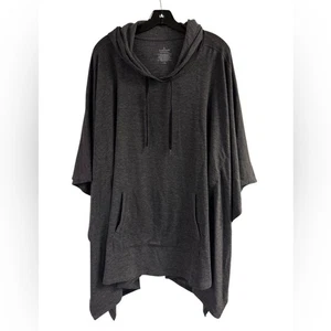 Poncho con Capucha Gris Cuddl Duds con Bolsillo Canguro Talla L/XL - Imagen 1 de 4