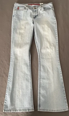 Jeans acampanados vintage Y2K Mudd para mujer talla 9 tiro bajo lavado ligero denim elástico Foto 1 de 4