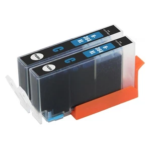 2 Cyan Cartouches d'encre d'imprimante remplacer HP 364C non-OEM/Compatible - Photo 1/6