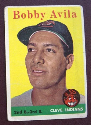 1958 Topps Bobby Ávila (Indios de Cleveland) #276 en muy buen estado Foto 1 de 2