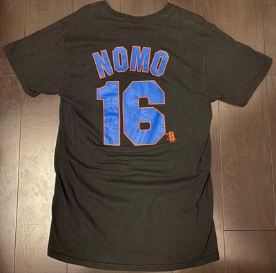 Majestic Hideo Nomo 16 футболка New York Mets M черный сделано в США MLB - Изображение 1 из 4