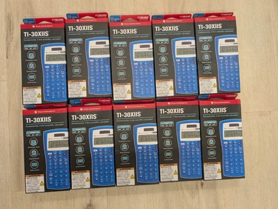 Teacher 10Pk - Texas Instruments TI-30XIIS Scientific Calculator NEW SEALED BLUE - Image 1 of 3
