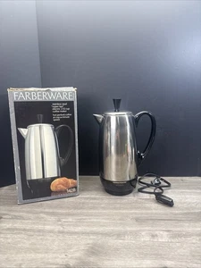 VTG Farberware 142B Superfast Coffee Percolator Pot 12 Cup TESTED Made in USA! - Picture 1 of 9