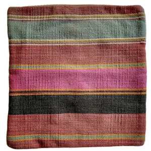 Pottery Barn Kilim Pillow Cover Aztec Southwestern Wool Cotton 2014 Stripe 18x18 - Picture 1 of 5