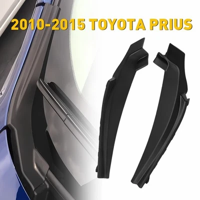 Pair For Sentra Nissan 2013-2019 Black Car Front Wiper Side Cowl Extension Cover - Imagem 1 de 4