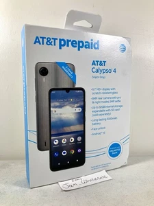 Locked To AT&T ATT Calypso 4 6.1” 32GB Vapor Gray Prepaid Smartphone NEW SEALED! - Picture 1 of 3