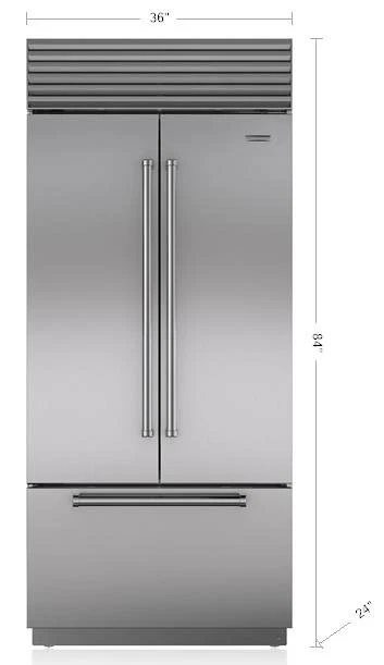 NIB Sub-Zero Classic Series CL3650UFDST 36" Built-In French Door Refrigerator - Image 1 of 1