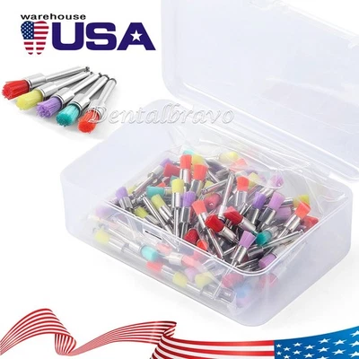 1000 peças escova de profilaxia polidora lisa fechamento materiais de náilon dental - Imagem 1 de 4