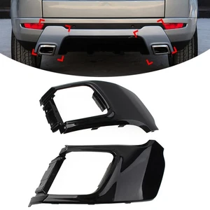 Pair Rear Bumper Tail Throat Exhaust Pipe Trim For Land Rover Range Rover Evoque - Picture 1 of 9