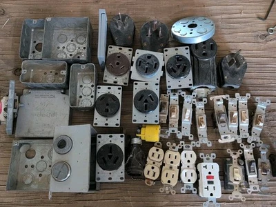 Large Lot 19 lb of Vintage Electrical Components/Parts. Assorted. Used And New - Image 1 of 4