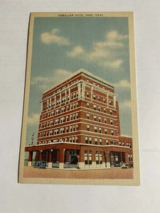 Paris, TX Gibraltar Hotel, Paris, TX, Advertising, Antique Vintage Souvenir Post - Picture 1 of 3