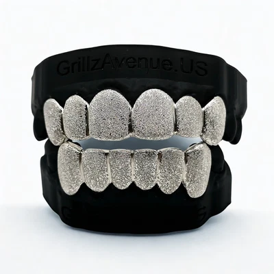 Parrilla de ajuste personalizado COMPLETO polvo de diamante (plata de ley 925/multi colores) Foto 1 de 3