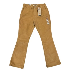 Levi’s 725 High Rise Bootcut Corduroy Brown Womens Pants 31 X 30 / 12 Short New - Picture 1 of 10