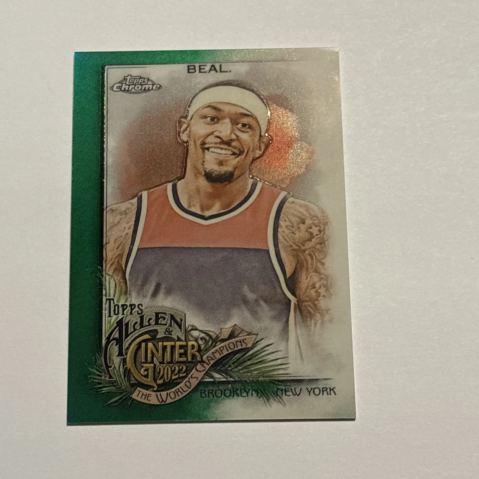 Bradley Beal 2022 Topps Allen & Ginter Chrome Green Refractor #222 Wizards /99 - Image 1 of 2
