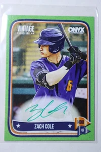 2024 Onyx Authenticated Zach Cole Auto /50 #VAZACO  - Picture 1 of 2