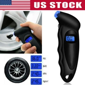 Digital Tire Air Pressure Gauge Meter Test Tool For Car Truck LCD Display 150PSI - Picture 1 of 13