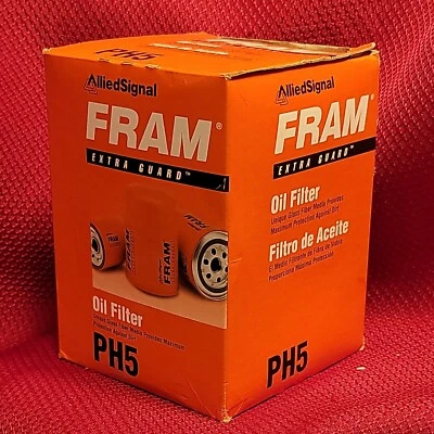 FRAM PH5 Oil Filter hummer Full-Flow Spin-On Extra Guard allied signal orange - Image 1 of 4