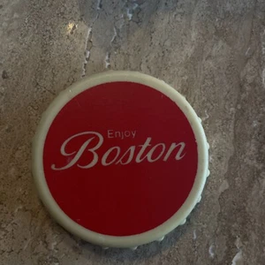 Vintage ~ Enjoy Boston ~ Cap Bottle Opener & Refrigerator Magnet - Picture 1 of 4