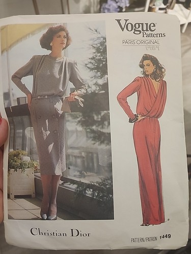 Abito Christian Dior vintage 1984 modello Vogue 1449 taglio taglia 10
