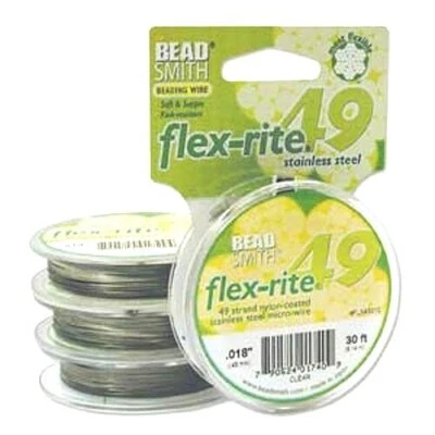 Alambre de rebordear transparente FLEXRITE 49 hilos 0,018" 0,024" - 30 pies/100 pies Foto 1 de 2