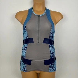 Adidas x Stella McCartney Climalite Techfit Run Tank Blue Womens Large L - Picture 1 of 12