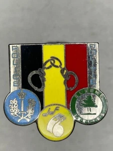 Ixelles-Louise Polizeistation - Brüssel-Hauptstadt-Ixelles Polizei Mütze Anstecknadel - Bild 1 von 2