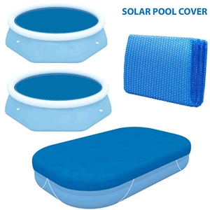 8-10ft Round Swimming Pool Cover for Outdoor Garden Frame Family Paddling Pools - Picture 1 of 17