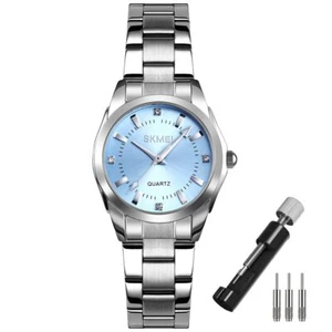 SKMEI Watches for Women Ladies Female Fashion Waterproof Dress Business Silve... - Picture 1 of 7