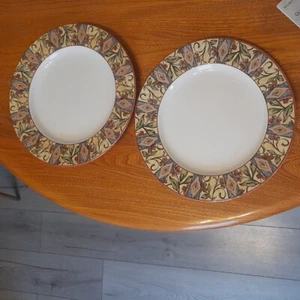 Royal Doulton Cinnabar 2x Dinner Plates 11" - Picture 1 of 6