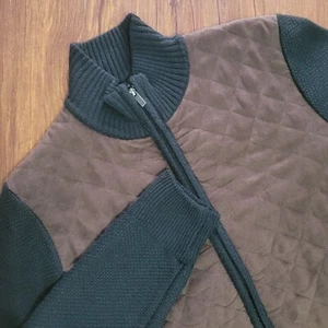 Marc Asher braun-schwarz gefütterte Full Zip Sweat Jacke Herren M - Bild 1 von 8