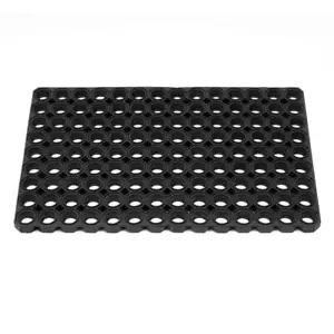 Fußmatte Gummi Türmatte Gummimatte 40x60x2 cm schwarz außen innen Fußabtreter - Bild 1 von 5