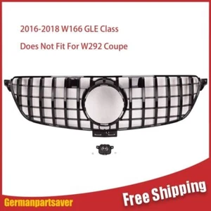 Front Grille GT R Black For 2016-2018 Mercedes-Benz GLE63 AMG / GLE63 AMG S - Picture 1 of 7