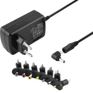 Universal Netzteil Ladegerät Winkel 1,5A 230 Volt IN auf 9 12 15 18 20 24 V OUT - Bild 1 von 3