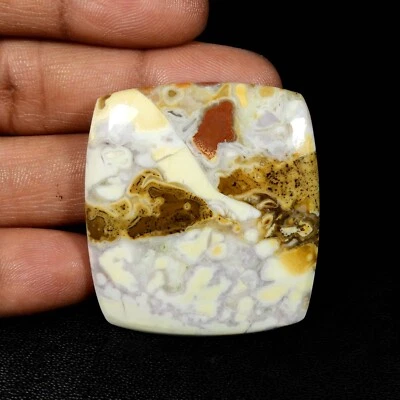 Natural Yellow White Cobra Jasper Cabochon Cushion Shape Gemstone 106 Cts #8774 - Image 1 of 4