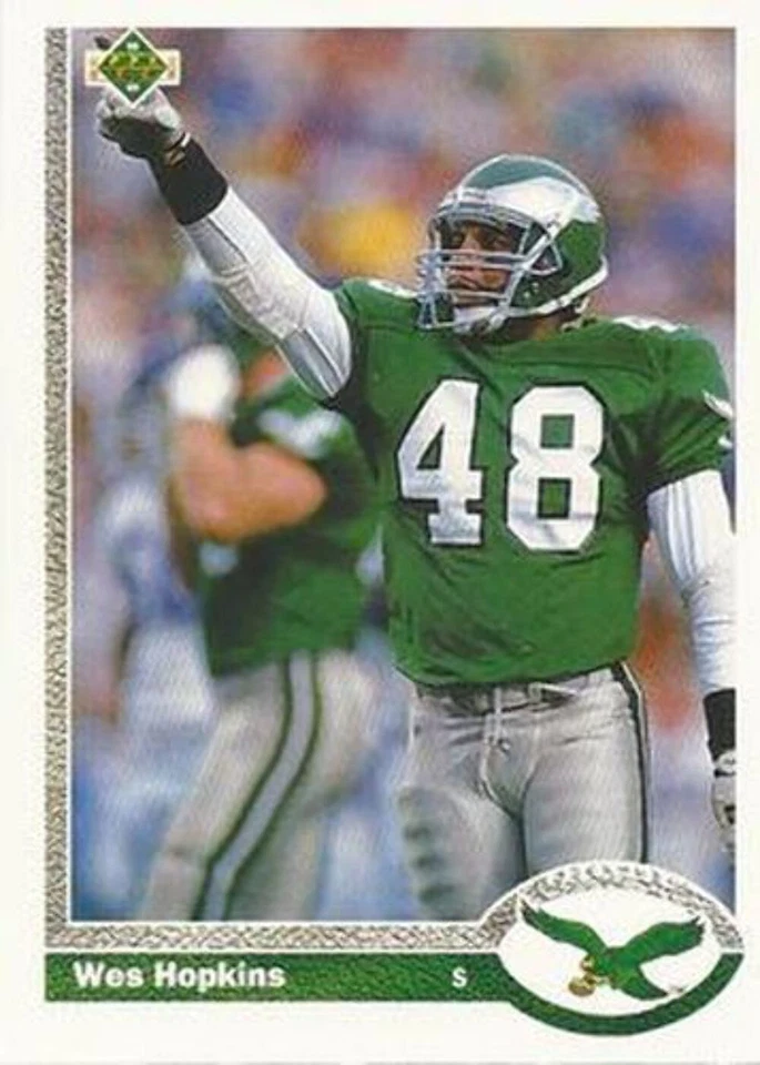 #106 Wes Hopkins - Philadelphia Eagles - 1991 Upper Deck Football - Image 1 of 1