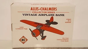 Allis Chalmers Vintage Airplane Bank 1/32 diecast metal airplane by Spec Cast  - Picture 1 of 4