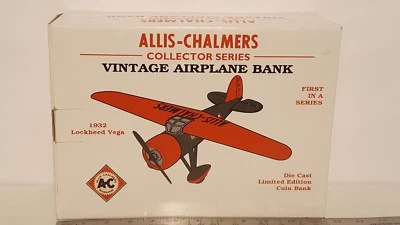Allis Chalmers Vintage Airplane Bank 1/32 diecast metal airplane by Spec Cast  - Image 1 of 4