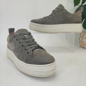 J Slides Women's Noca Gray Suede Platform Lace-Up Sneakers Size 6.5 - Picture 1 of 9