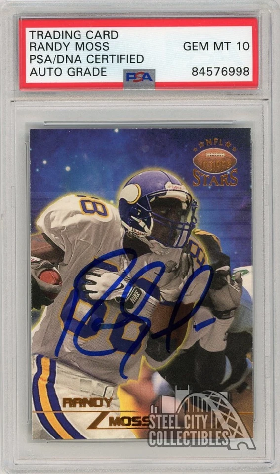 Randy Moss 1998 Topps Stars Bronze Autograph Rookie Card /8799 #66 PSA/DNA 10 - Image 1 of 1