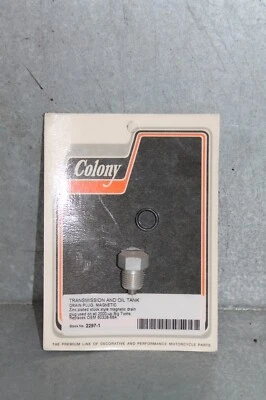 Harley Davidson Colony Transmission & Oil Tank Drain Plug Magnetic 60328-98 2297 - Image 1 of 2
