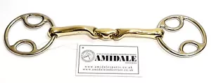 Amidale Equestrian Bevel Loop Ring Wilkie Lozenge Horse Snaffle Bit Bnwt - Picture 1 of 2