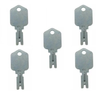 5 Forklift Ignition Keys fits Clark Crown Gradall Gehl Hyster Komatsu Yale 166
