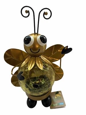 "Luz LED solar 8,2"" bola craquelada de abeja" Foto 1 de 4