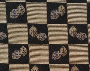 NWT Lanvin Paris Silver Blue Dice Casino Gambling Novelty Silk Tie France 56L - Picture 1 of 4
