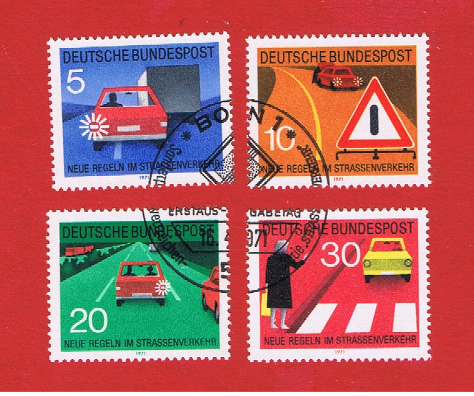 Germany #1059-1062    VF used  Traffic Rules    Free S/H - Image 1 of 1
