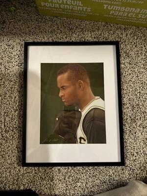 Roberto Clemente 2005 L Barnicott Signed Print - Image 1 of 2